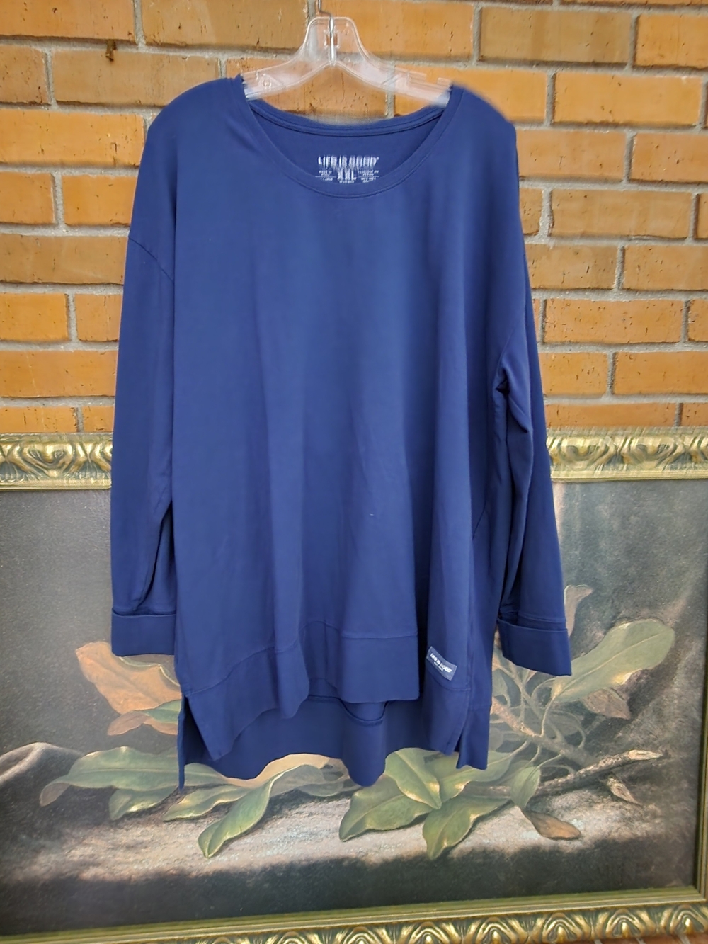 Life Is Good Navy Long Sleeve Tunic Sweatshirt